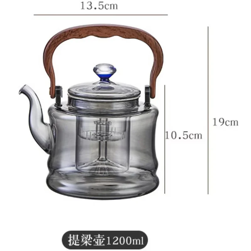 1200ML Starry Sky Lid Glass Teapot With Infsuer Strainer Stove-boiled Tea Tea Pot Kungfu Tea Set Teaware