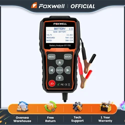 FOXWELL BT705 12V Battery Tester 24V Truck Cranking Charging System Test Automotive 100-2000CCA Battery Load Tester Analyzer