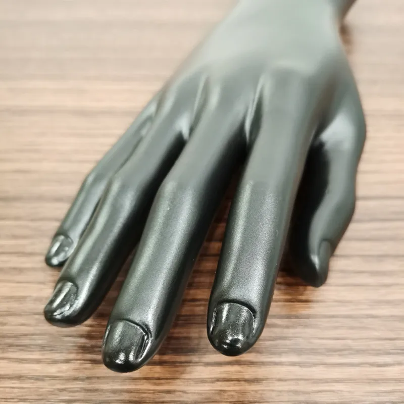 A Vinyl Hard Male Right Hand Model with Upright Smooth Man\'s Hand Mannequin Gloves and Watch Display