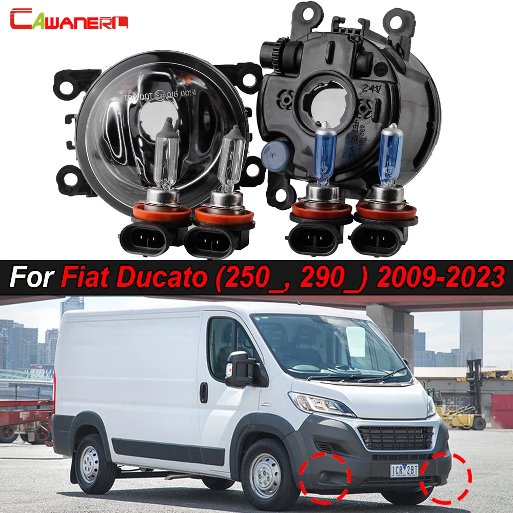 1ペア-車用-右-左-フォグランプアセンブリ-ガラスレンズ-ランプシェード-h11ハロゲンledバルブ付き-フィアット-デュカト-250_-290_-2009-2023対応