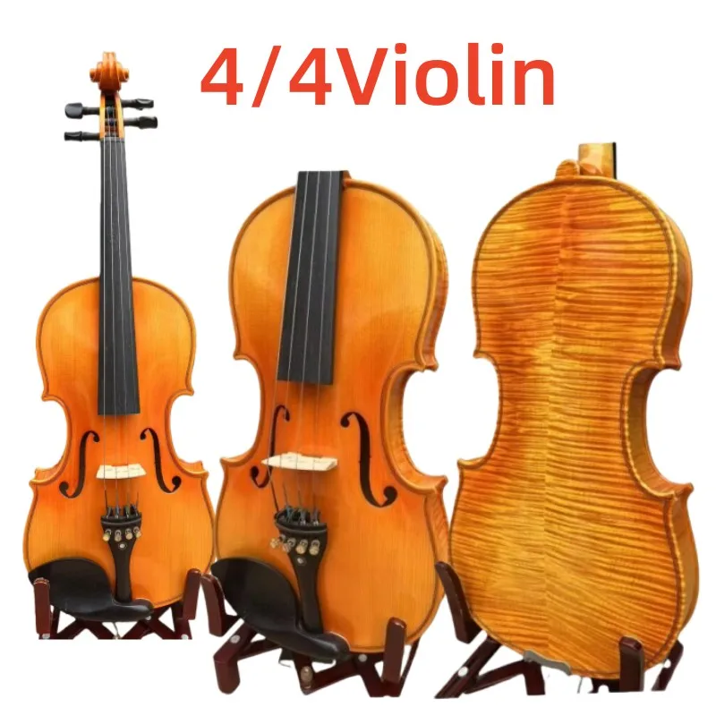 Unusual Strad style SONG Master excellent Violin Solid Maple Adults Kids Size 4/4 #8208