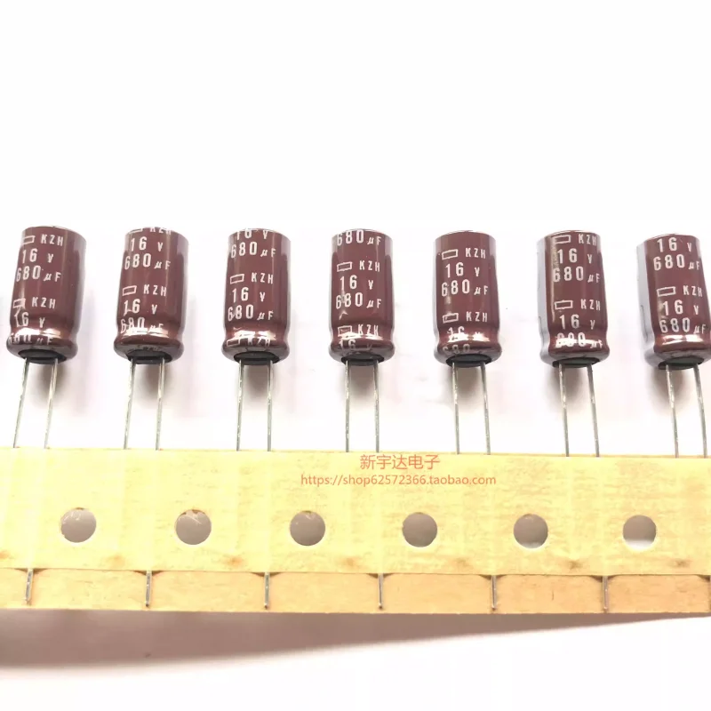

10-100PCS Japanese Black Diamond 16V680UF 8X15 KZH High Frequency Low Resistance 680UF16V Original Electrolytic Capacitor