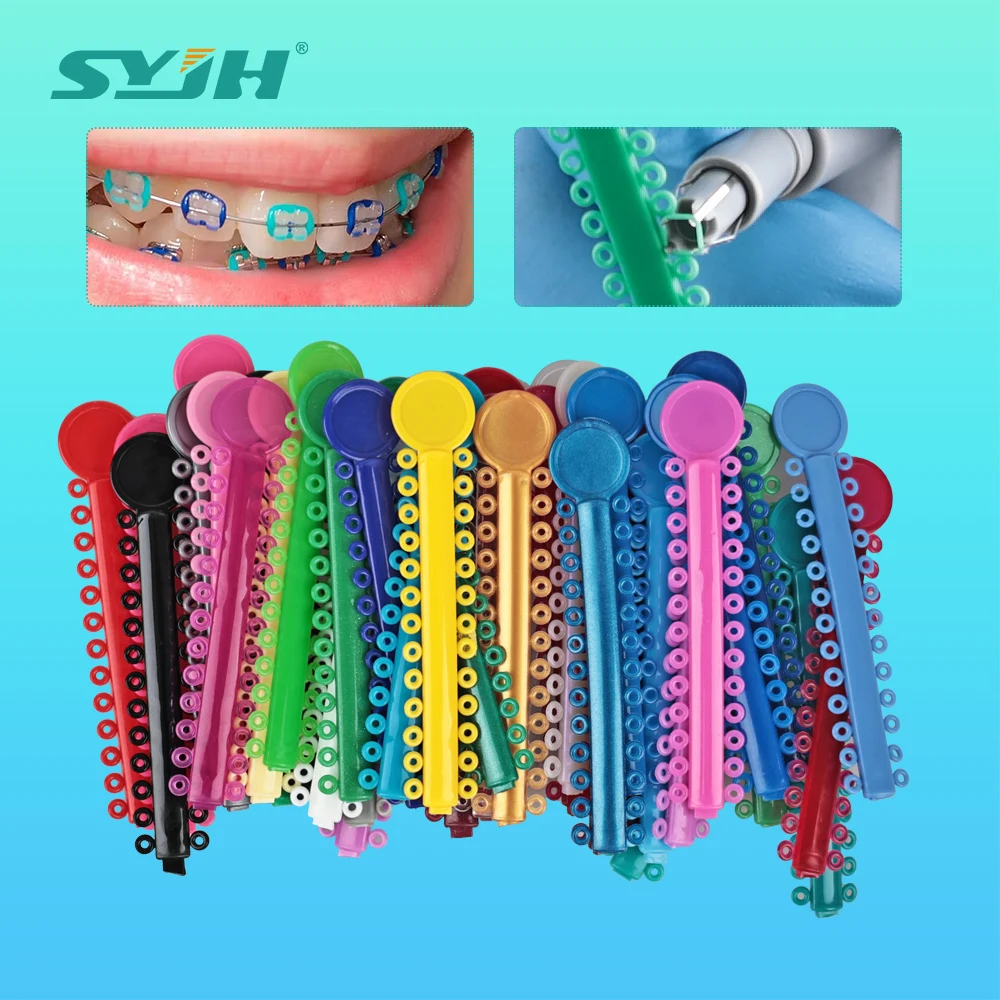 

SYJH Dental 1040PCS/40Sticks/1Pack Colourful Orthodontics Rubber Band Elastic Ligature Ties Teeth Treatment Dentist Materials