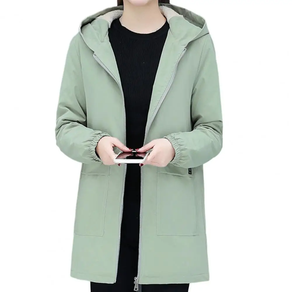 Slim Hooded Mid-length Coat Oversize 4xl Windbreaker Jacket Women Spring Chaqueta Casual Outerwear Korean Ceketler