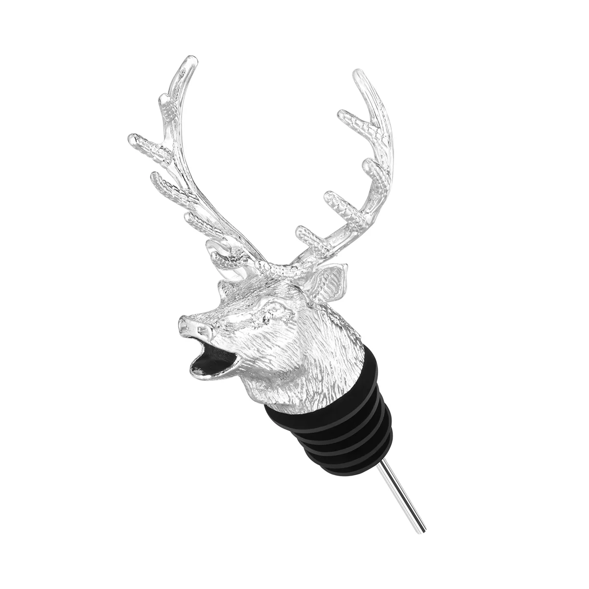 BESTOMZ Deer Head Pourer and Stopper Aerator Decanter Stag with Silicone Rubber stoppers