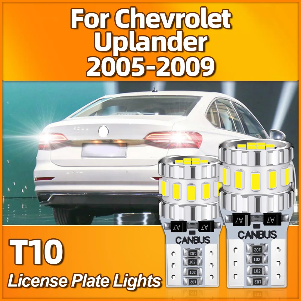 2 PCS T10 W5W LED Bulbs Canbus 12V Car License Plate Light 3400LM Parking Lamp For Chevrolet Uplander 2005 2006 2007 2008 2009