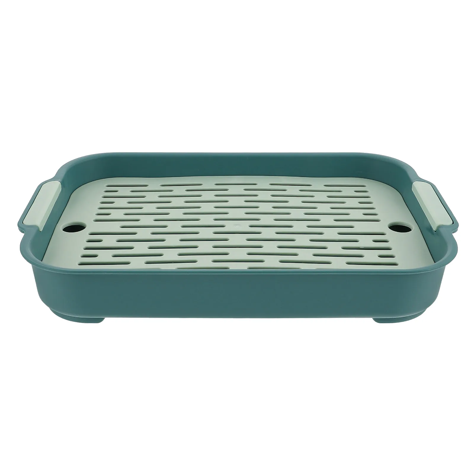 Plastic Bunny Potty Rectangle Rabbit Litter Box Non-Slip Base Safe for Hamster Litter Box Bunny Cage Toilet Training