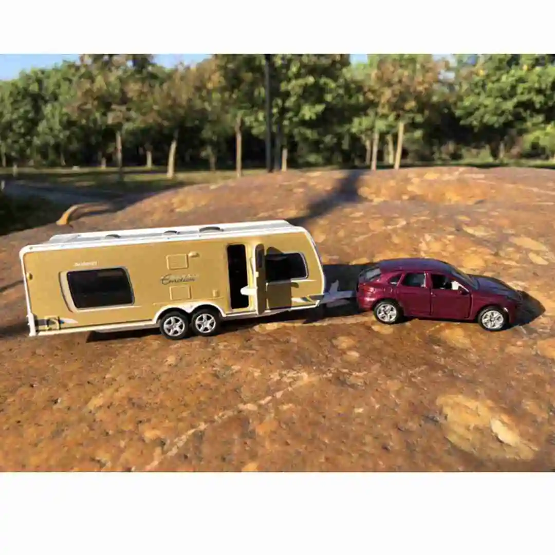 1:55 Siku Super 2542 PKW mit Wohnwagen Car With Caravan Voiture avec Caravane Diecast Toys Models Collection Gifts