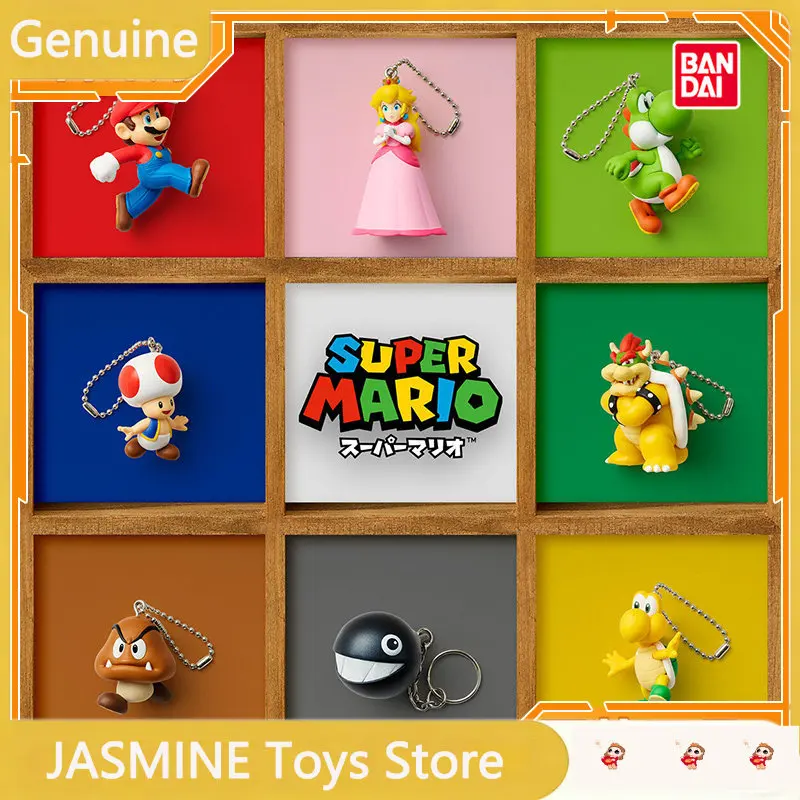 Брелок-сюрприз Bandai Super Mario Gashapon: мини-фигурки Принцессы Пич, Йоши, Тоуда, Боузера для украшения сумок и телефонов