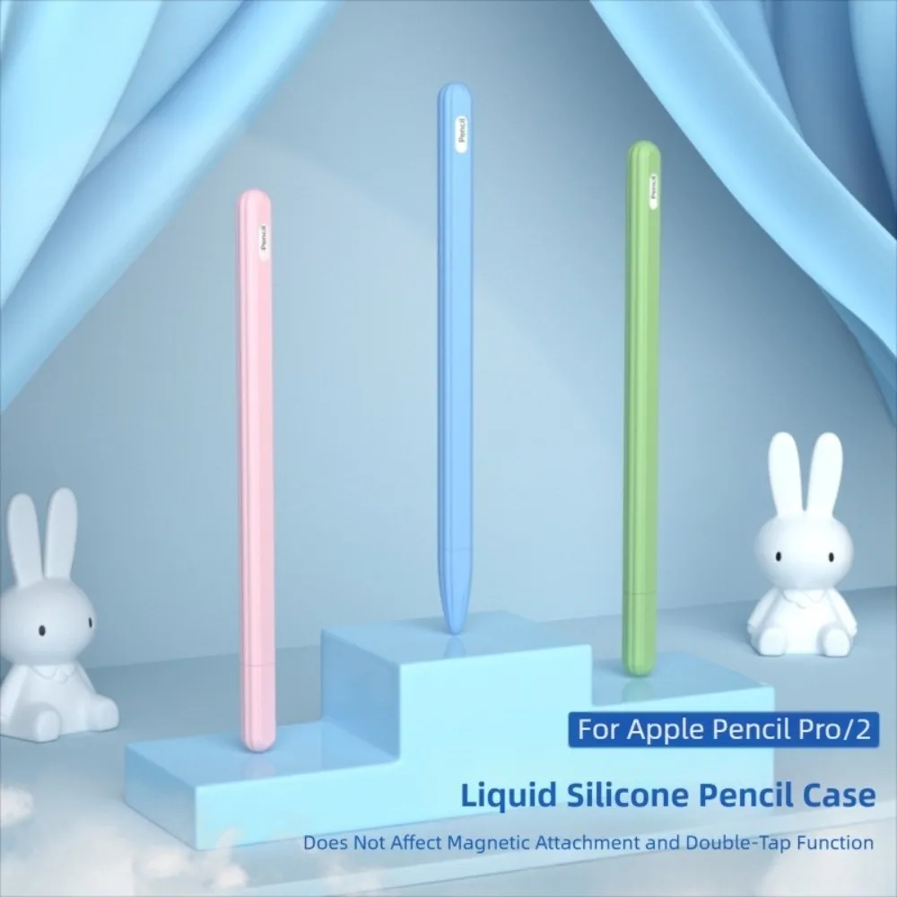 Silicone Tablet Pencil Case Anti Slip Shockproof Touch Screen Pen Cover Colorful Ergonomic Stylus Sleeve for Apple Pencil Pro/2