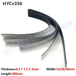1Pcs Self Adhesive Seal Gasket Anti-skid Shock Absorption Sealing Strip Thick 0.5 1 1.5 2 3mm Black Silicone Rubber Strip