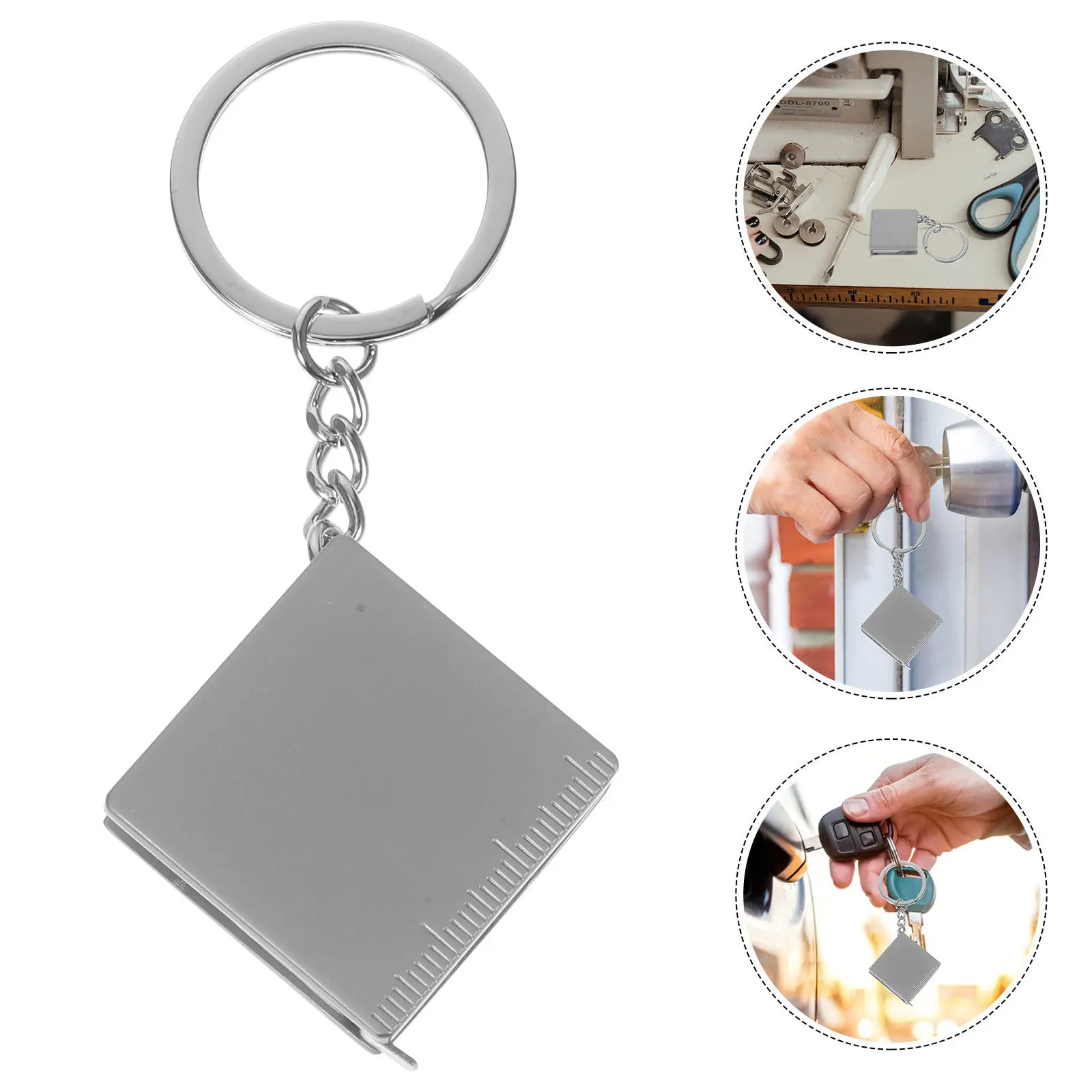 1Pcs 1M High Accuracy Retractable Metal Tape Measure Keyring Compact Design Smooth Operation for Sewing Carpentry Fieldwork