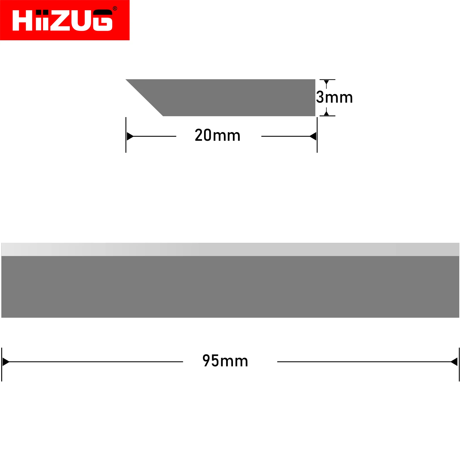 95×20×3mm Planer Blade Knives Resharpenable for Thicknesser Planer Jointer Woodworking Tools HSS/TCT 3pcs