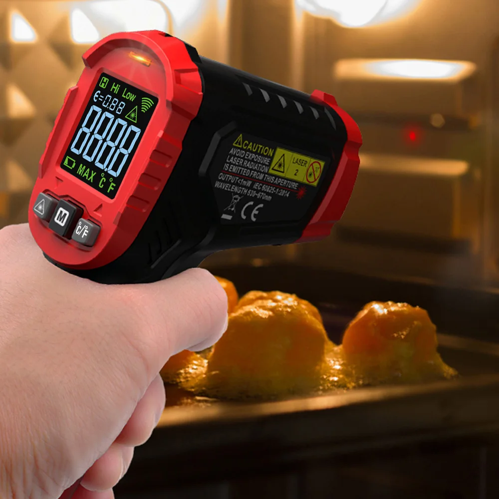 HABOTEST Infrared Thermometer -58~752℉ Temperature Gun Non-contact IR Laser Surface Temperature Meter HT641A HT641A Plus