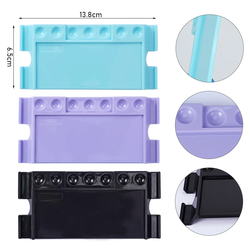

7 Slots Dental Mixing Wells Bonding Resin Mixing Watering Moisturizing Plate Adhesive Composite Material Plastic Palette Trays