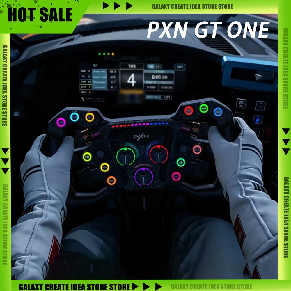

Игровой руль PXN GT ONE для гоночного симулятора GT, с быстросъемными карбоновыми подрулевыми лепестками, настраиваемыми кнопками, подарки для геймеров
