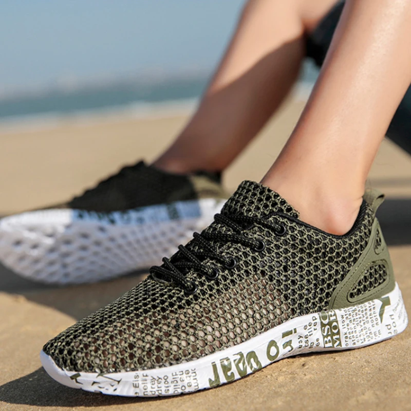 

Summer Sandals Sports Anti Slip Water Wading Creek Quick Dry Beach Shoes Driving Outdoor Hollow Sneakers Hollow Mesh Casual