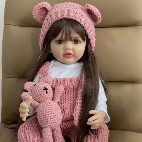 Lifelike Reborn Dolls Realistic Full Silicone Baby Bebe Vinyl 50CM Newborn Girl Doll Princess Toddler Toy Gift