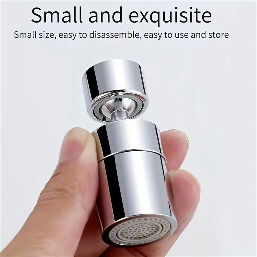 720° Rotary Kitchen Faucet Spray Head Filter Tap Washbasin Splash Proof Adapter 2 Modes Adjustable Kitchen Sink Faucet Aerator