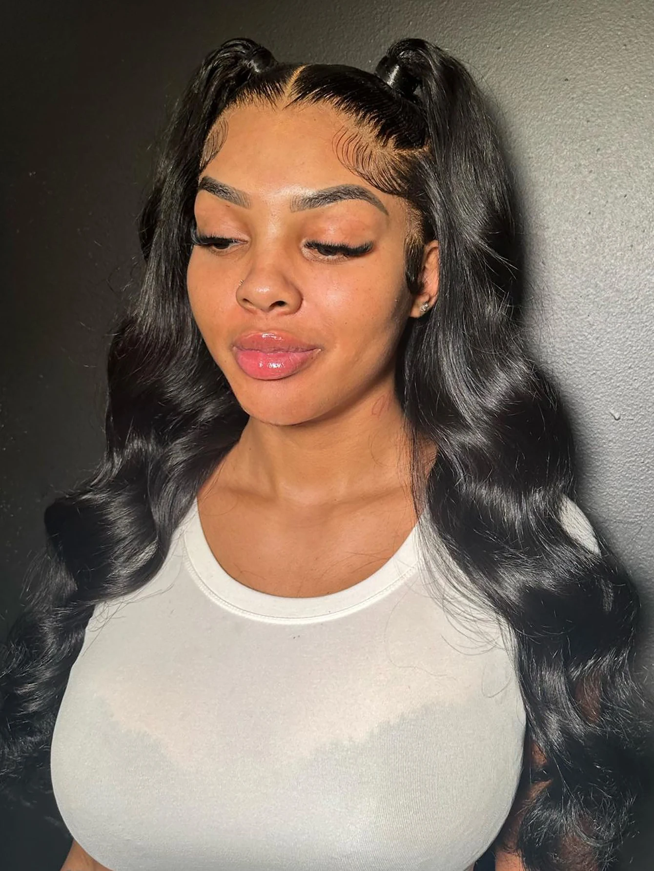 200% الكثافة 13x4 الدانتيل الجبهة الباروكات شعر الإنسان الجسم موجة الدانتيل الجبهة الباروكات شعر الإنسان قبل قطعها الباروكات خصلات الشعر المستعار الإنسان 13x4 HD الدانتيل