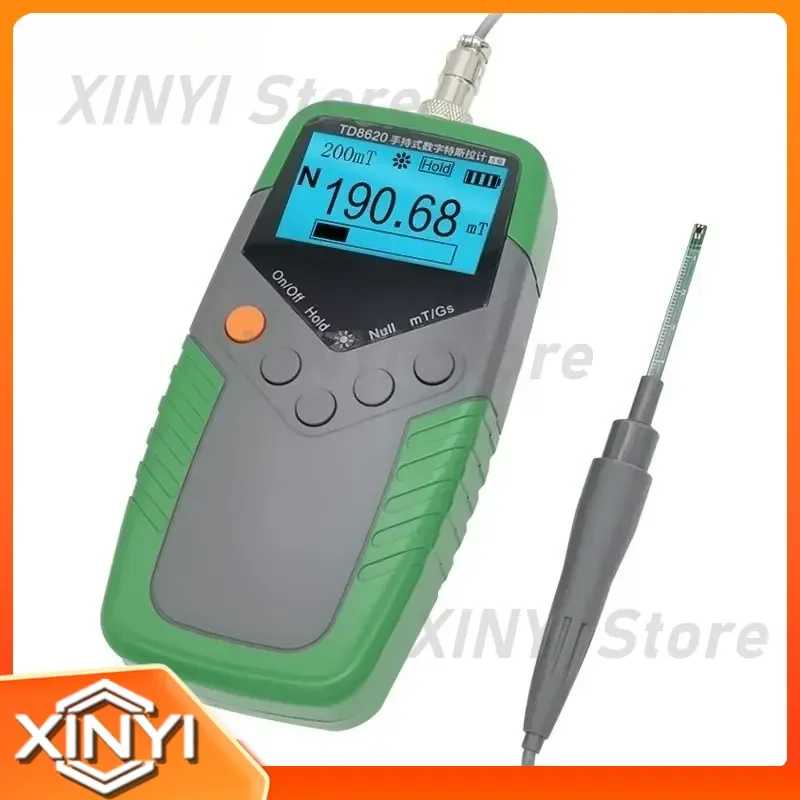 TD8620 Gaussimeter for Magnetic Field Strength Detection for Magnetometer Testing Strong Weak Magnetic Field Measurement Tool