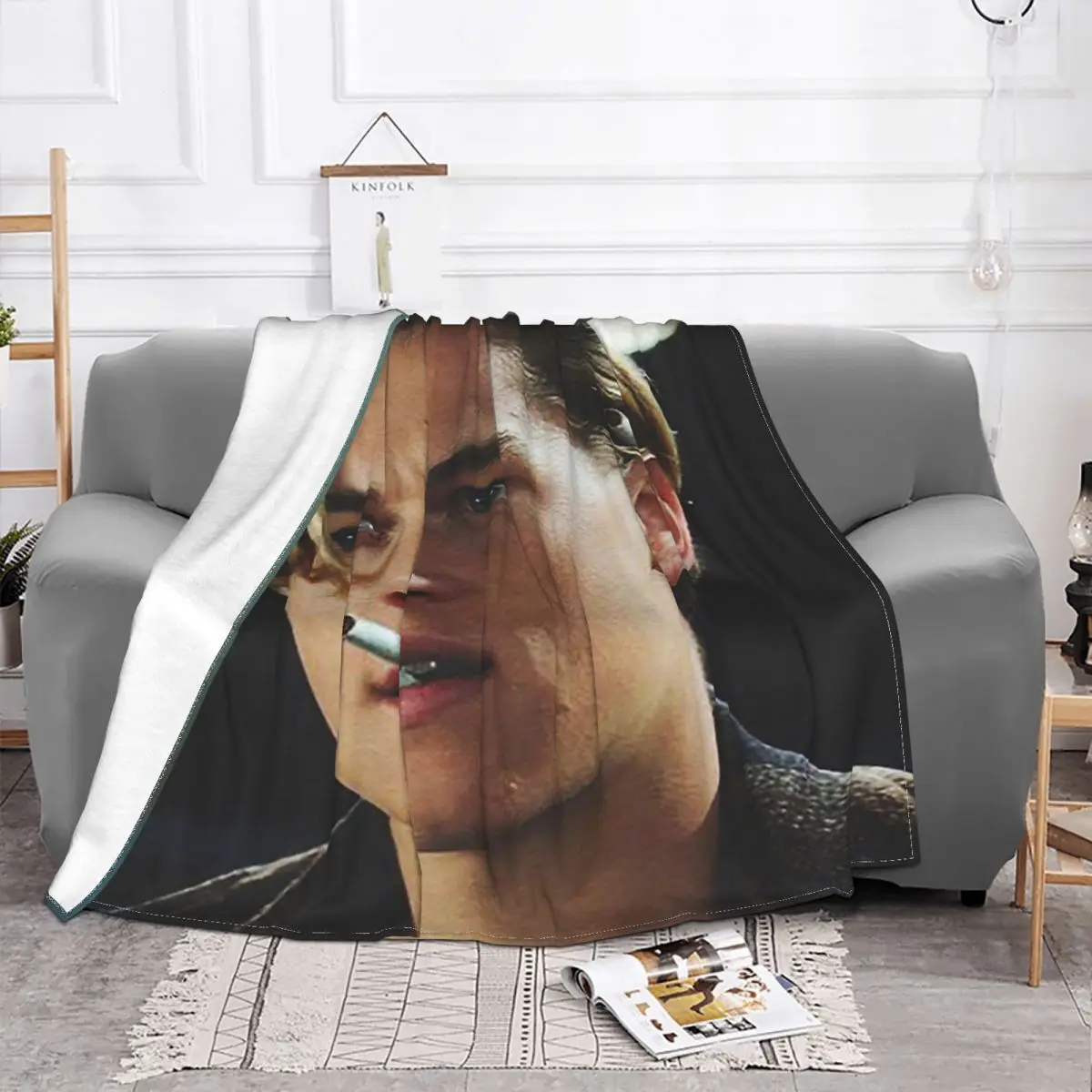 Leonardo Dicaprio 1 Plush Knee Blanket Couple Blankets Custom Blanket Personalized Throw Blanket