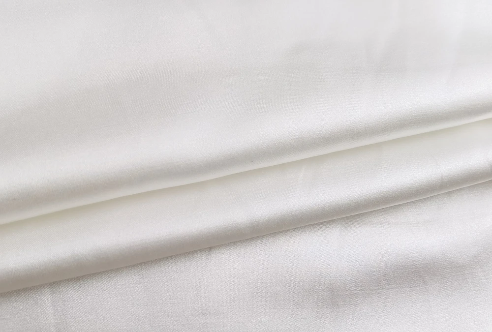 Quality 19 momme 45\'\' Wide By Meters Natural White Silk Satin Material Silk Cotton Charmeuse Fabric Wedding