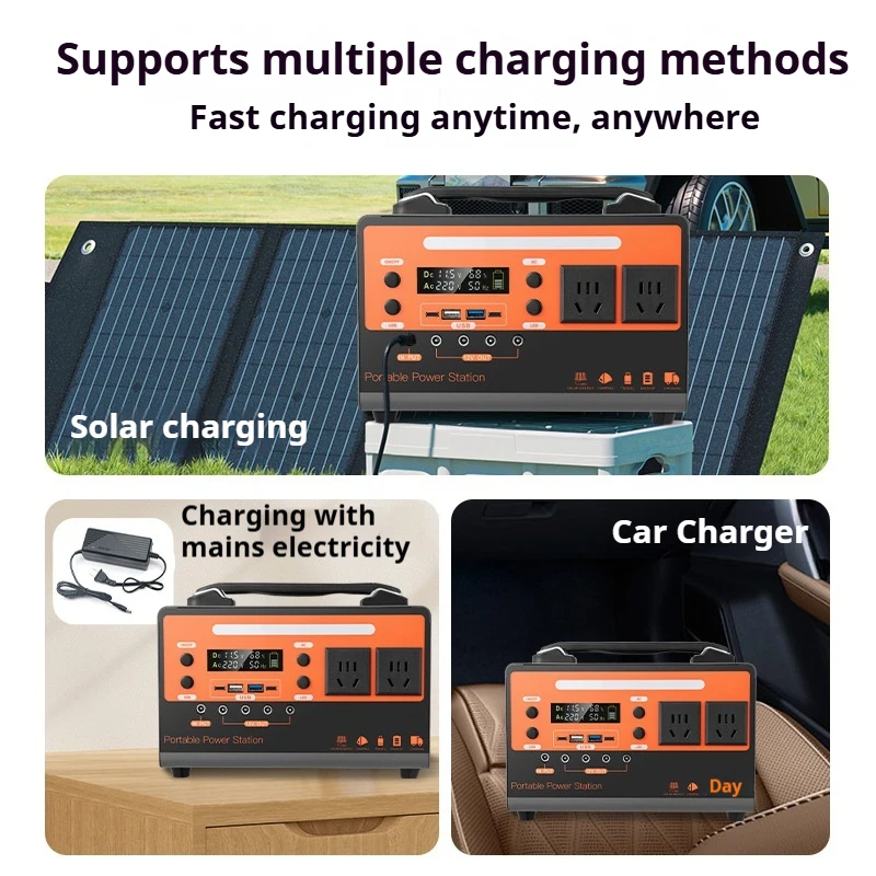 220V Portable Power Station Large Capacity Lithium Battery for Camping Road Trip Night Market Emergency Backup