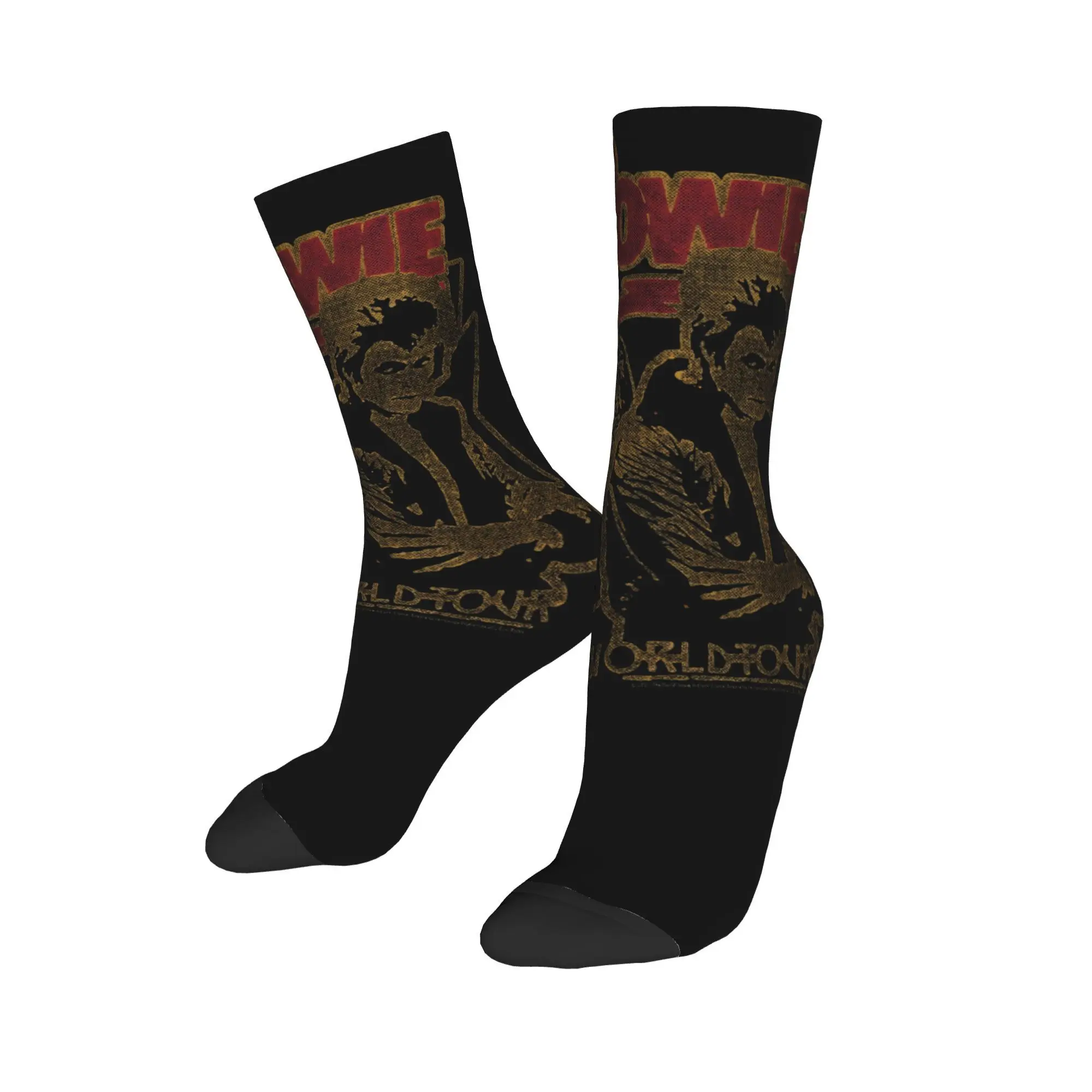 

Мужчины Женщины Davids Star Bowied Singer Merch Носки Рок-музыка Нескользящие носки Модные повседневные носки