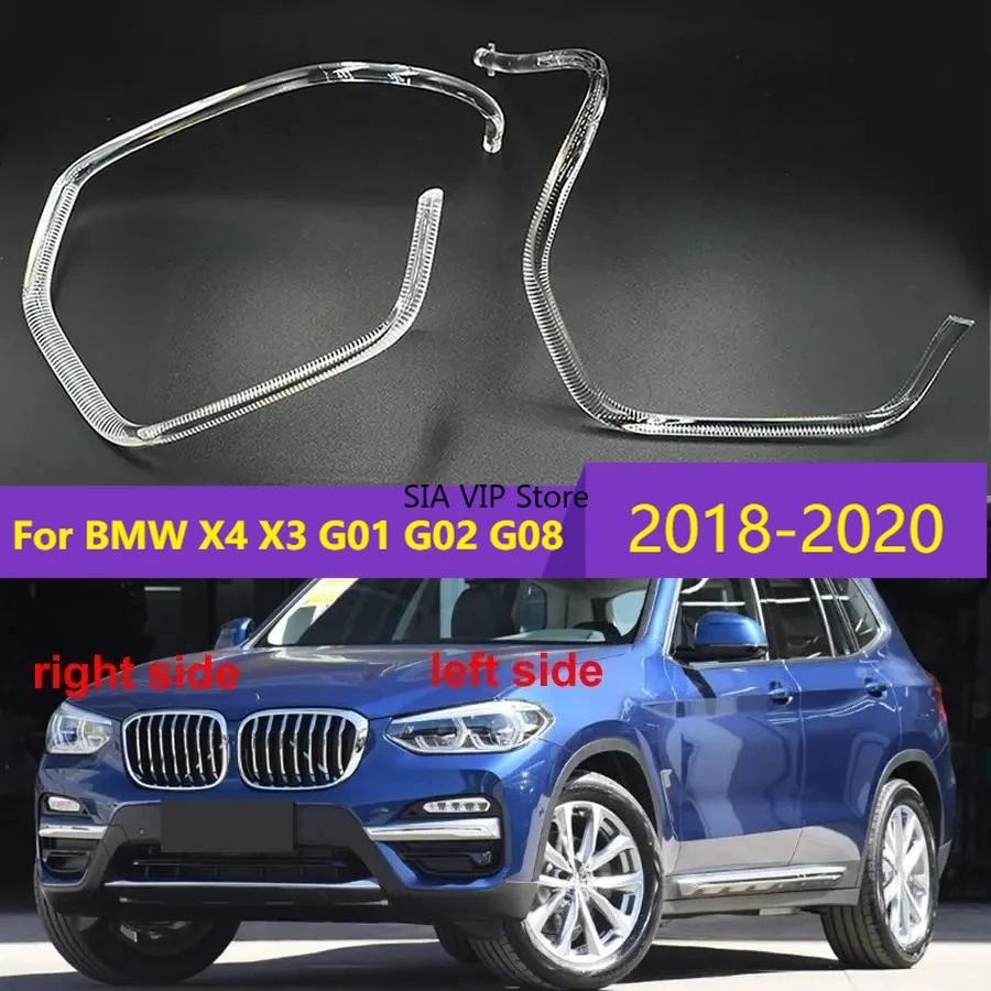 

Car headlight For BMW X4 X3 G01 G02 G08 2018-2020 LED DRL Aperture Ring Light Guide Plate Daytime Running Light Tube