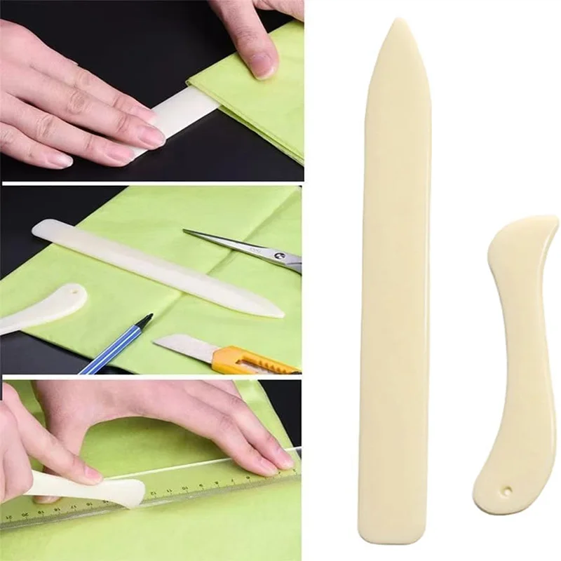 2/3PCS Paper Creaser Set Curved and Straight Bone Folders Folder Paper Creaser Tool DIY Handmade Bookbinding Tool Leathercraft