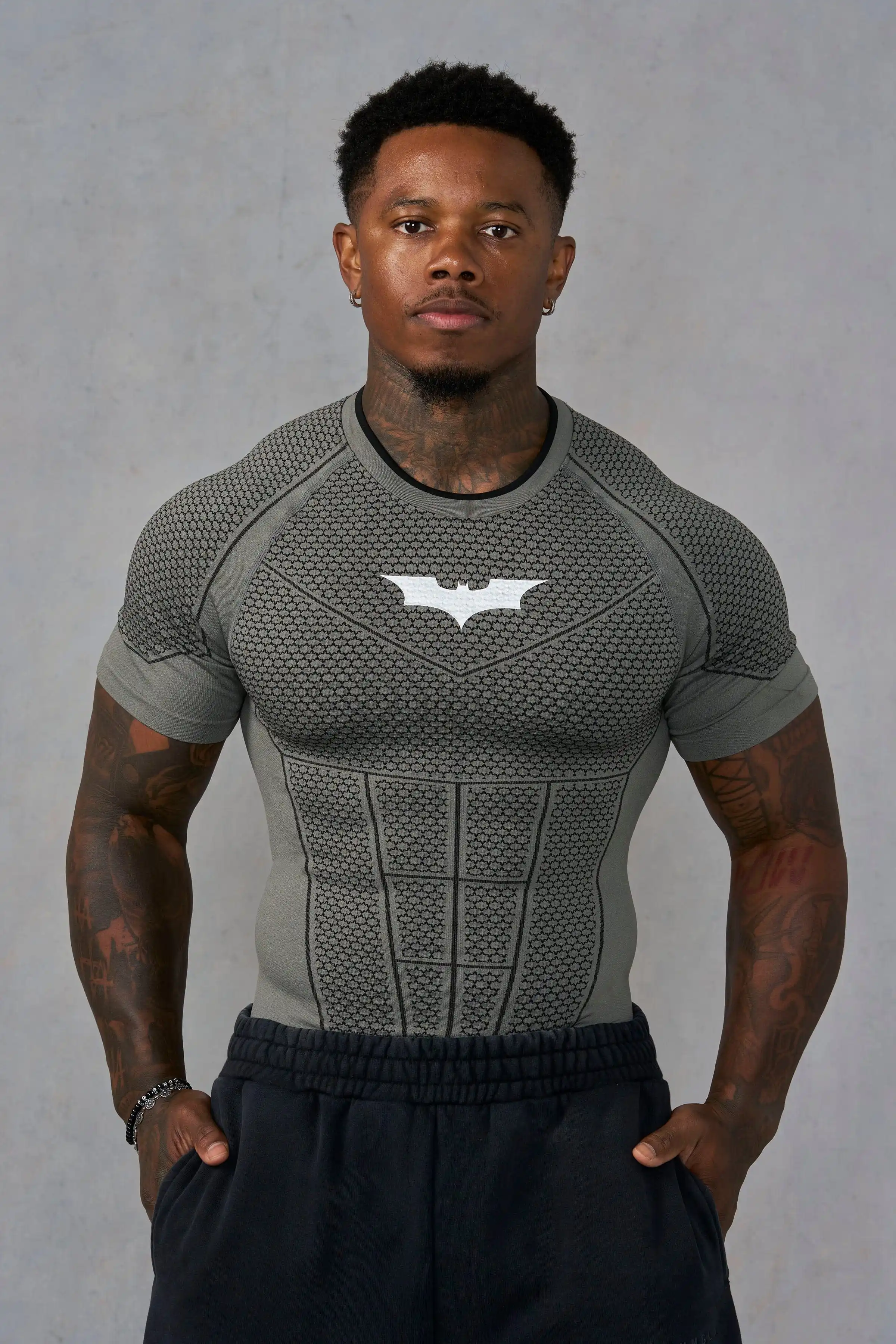 Summer new Men's Tight T-shirt Jogger YA Sports Fitness Ice sensation Tight-fitting Running Training Speed Dry Short sleeves