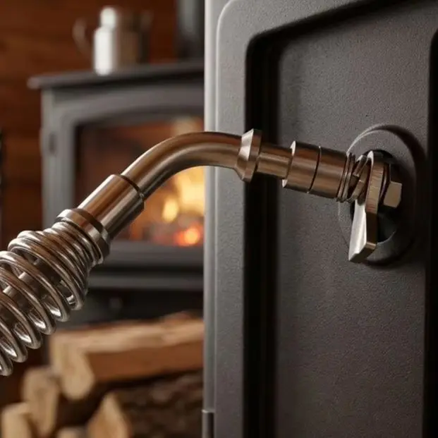 Stainless Steel Spring Handle For Fireplace Door & Wood Stove - 195mm Replacement Part,  Fireplaces & Stove Accessories