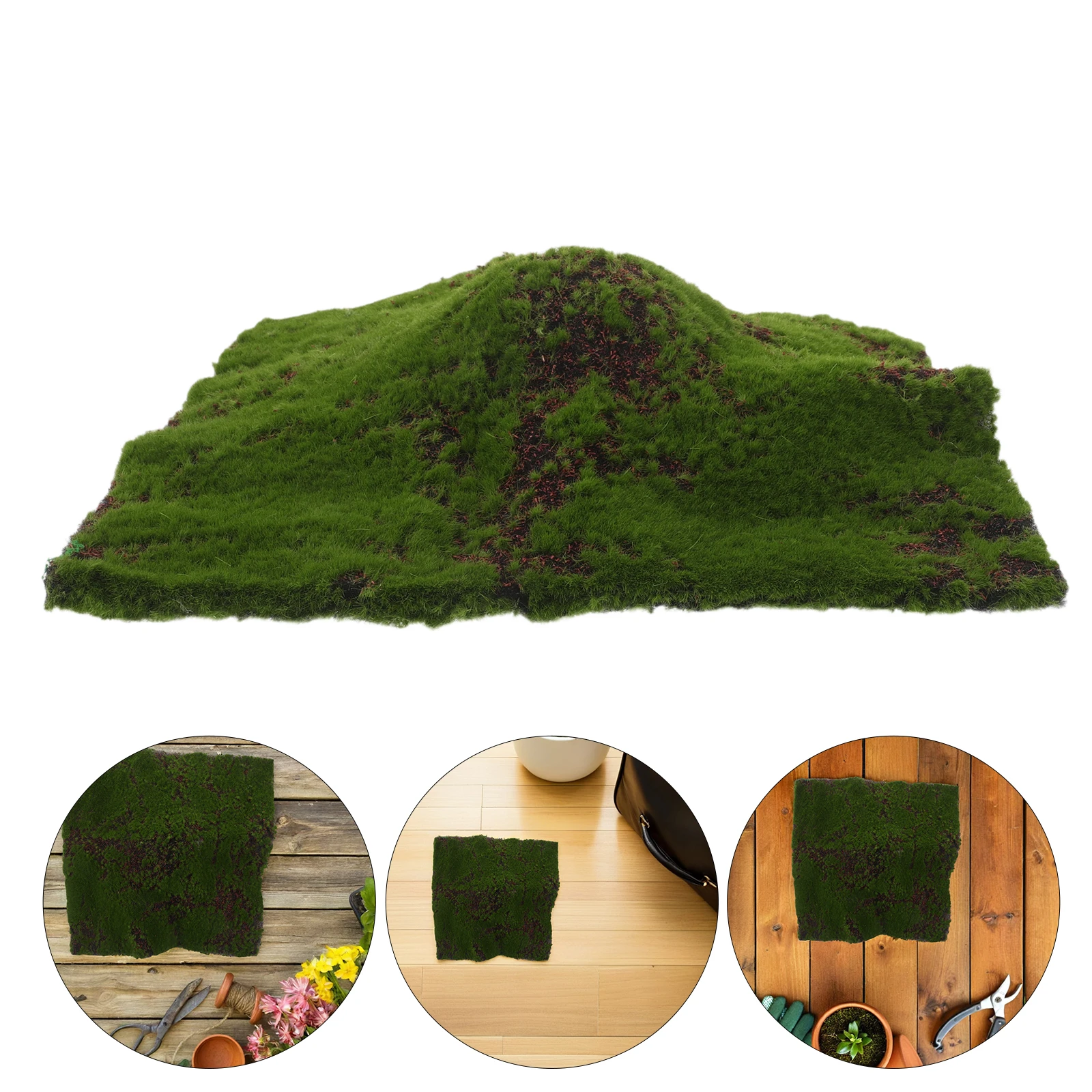 

Simulation Artificial Moss Mat 11.8x11.8 Inch Fake Moss Turf Rug for Balcony Wedding Backyard Decoration Craft Grass