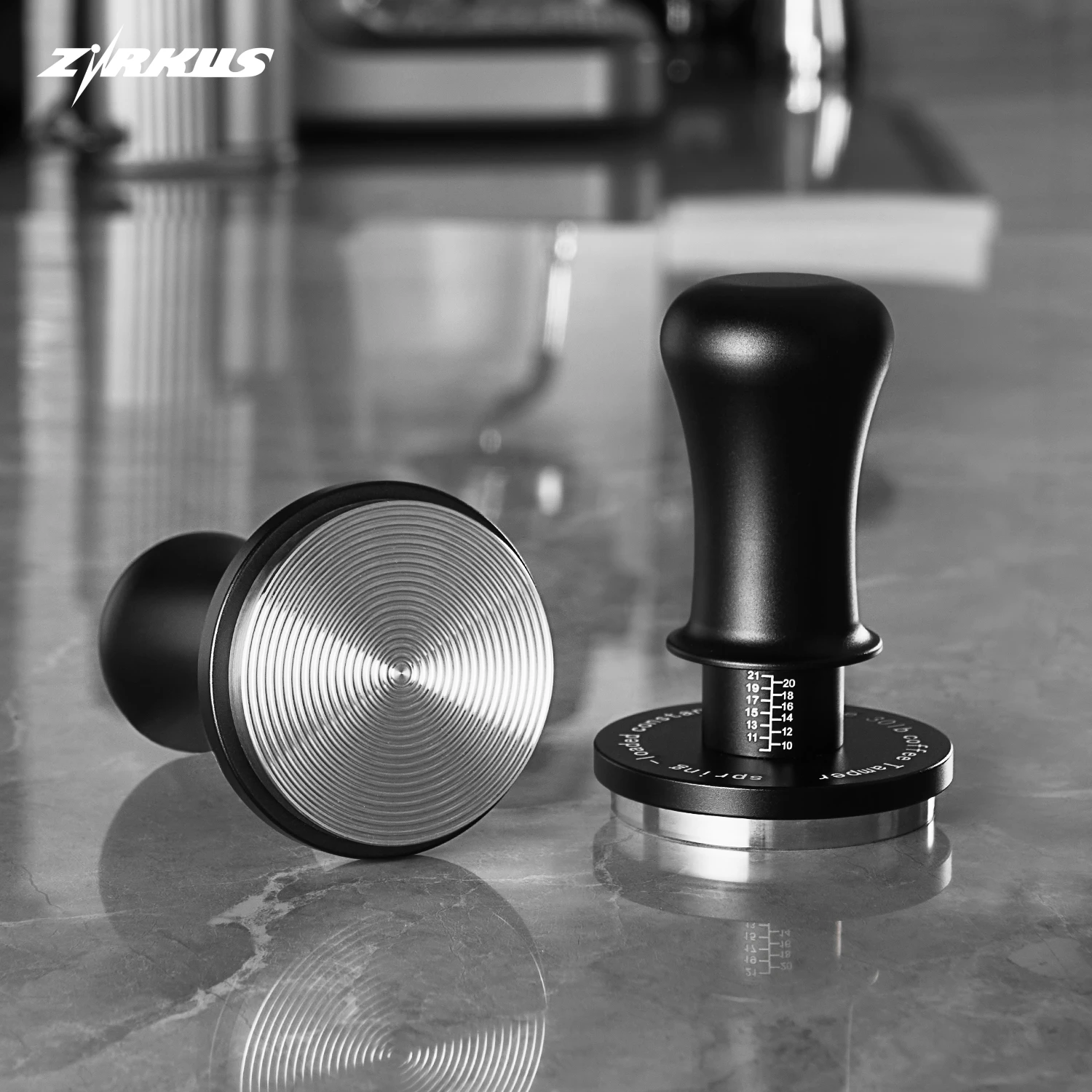 ZIRKUS Coffee Tamper 30lb Constant Pressure Calibrated Double Spring 51mm 53mm 58mm Breville Espresso Accsesories Barista Tools