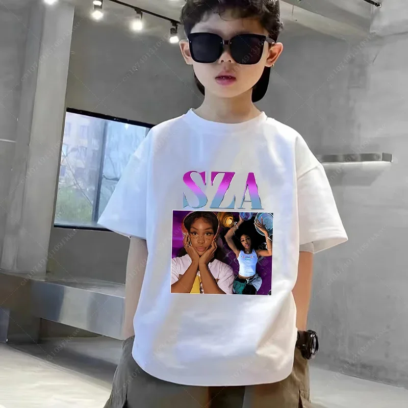 SZA Good Days Boys Girls T Shirt Funny Tees Short Sleeve Round Neck T-Shirt 100% Cotton Graphic Printed Tops Unisex Teenager Tee