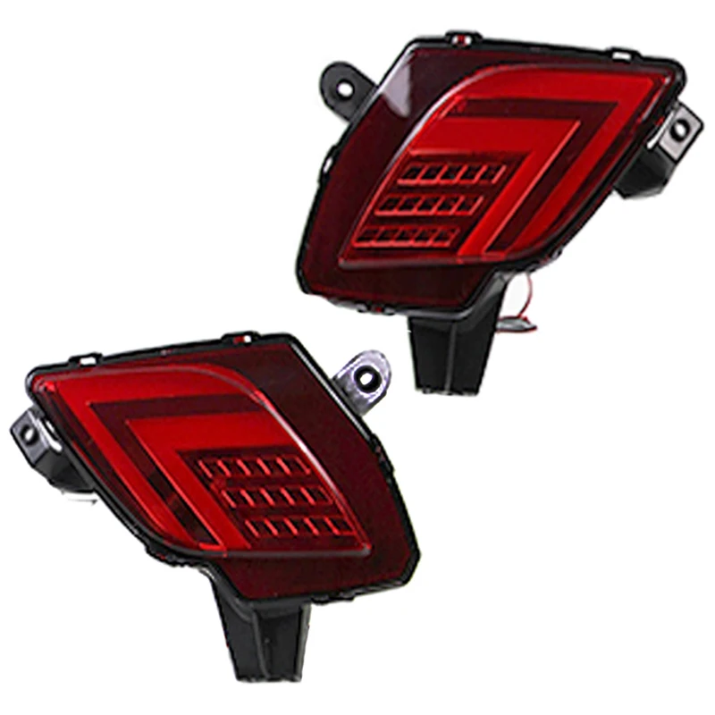 2Pcs For Mazda Cx-5 Cx5 2013-2016 Multi-Function Car Led Tail Light Rear Bumper Light Rear Fog Lamp Brake Light Reflector