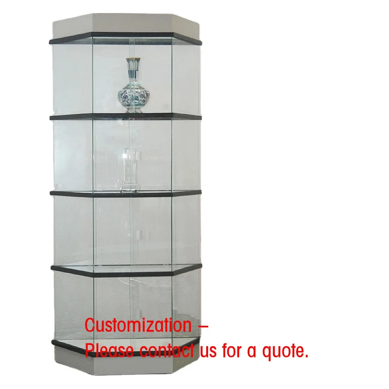 custom.Easy Assemble Safety Glass Museum Kiosk Showcase Products