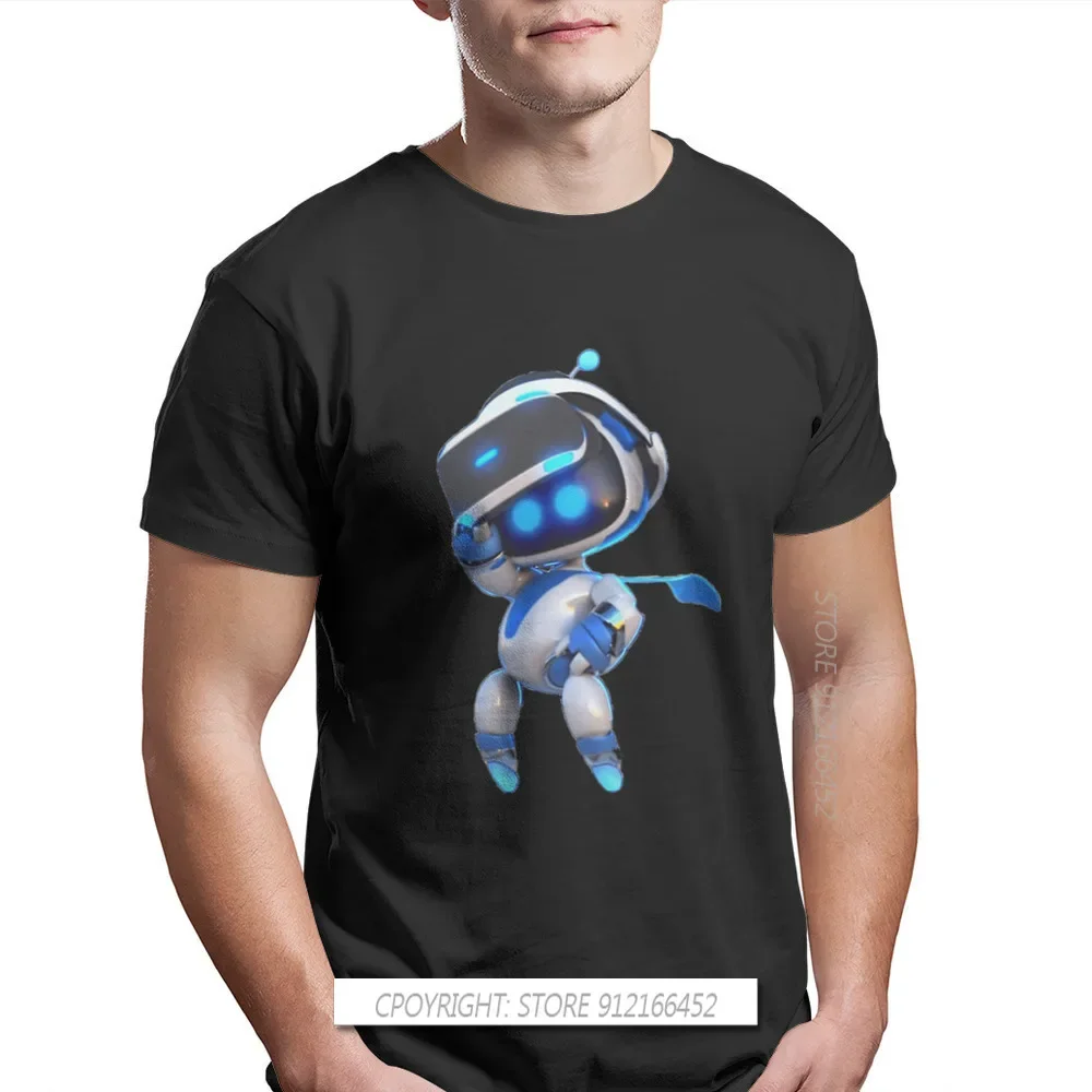 Astrobot Fashion TShirts Astro's Playroom Bot CPU Plaza Game Male Style Pure Cotton Tops T Shirt O Neck Big Size