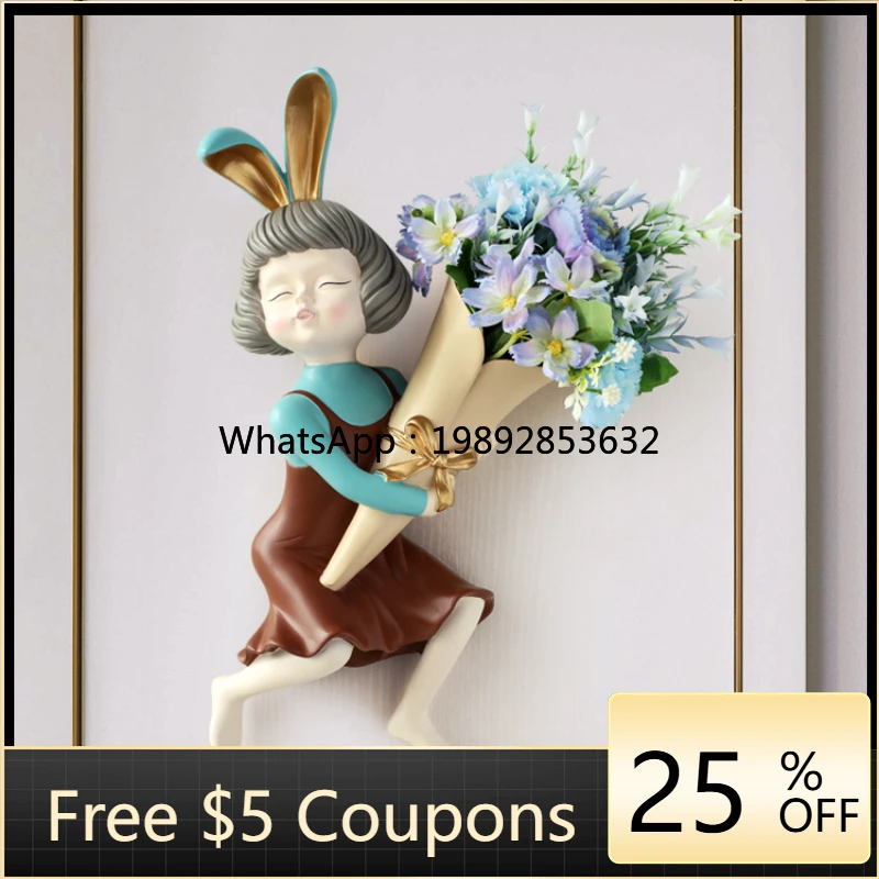 

Легкая роскошь и простота, современный вход, настенный подвесной цветочный орнамент, подвеска для украшения стены телевизора