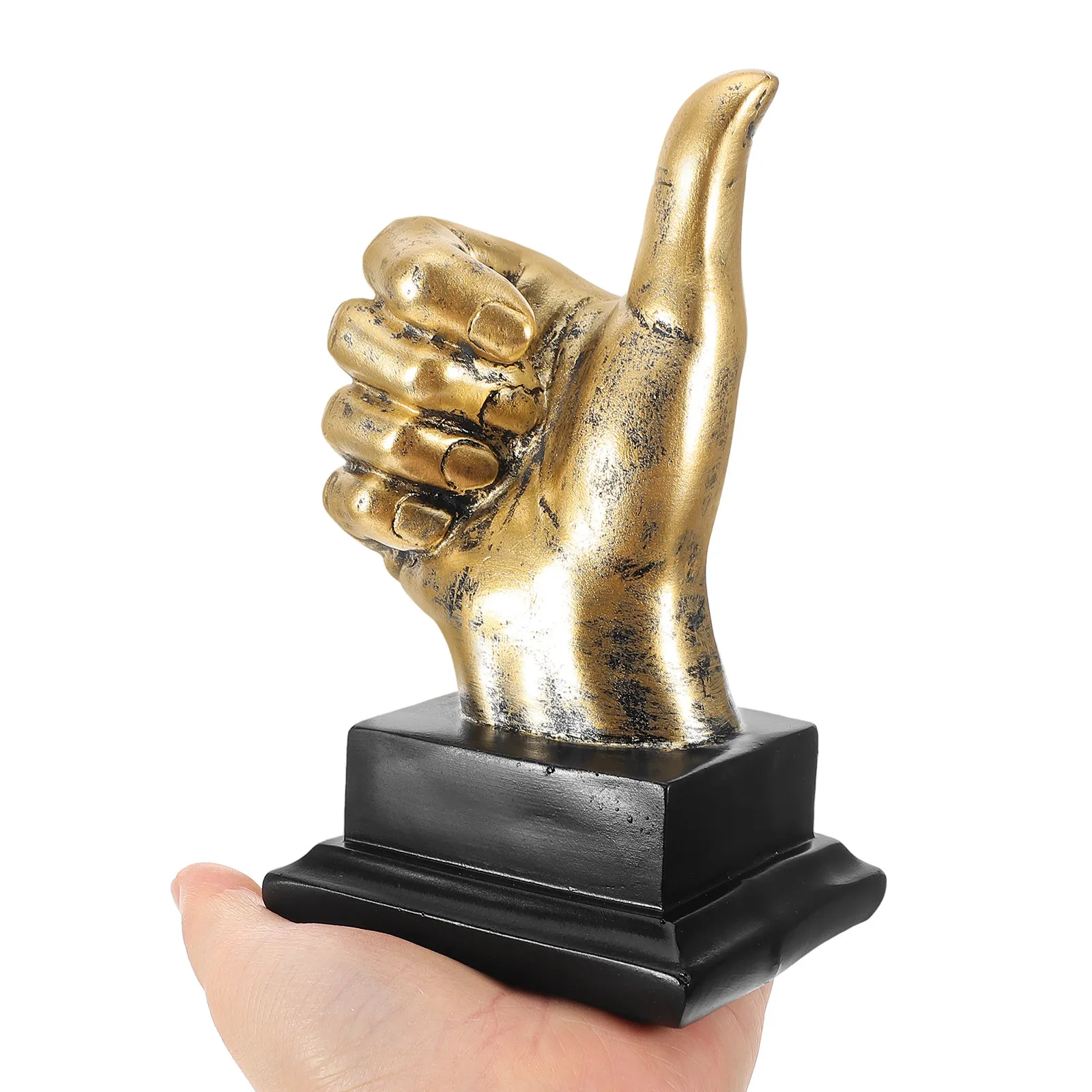 Thumbs Up Trophy Resin Cute Decoration Prize for Party Competition Celebration Award Souvenir Home Decor Table Ornament