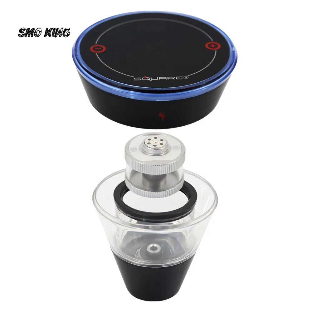 SMO Arab Electric Hookah Heating Stove Head Rechargeable Square Shisha Water Pipe Chicha Tobacco Bowl Set Smoking Accessories