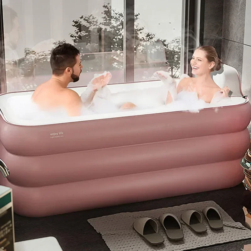 220v Home Installation-free Folding Bathtub Adult Into A Large Full-body Home Bath Tub Bath Artifact Inflatable Double Bath Barr
