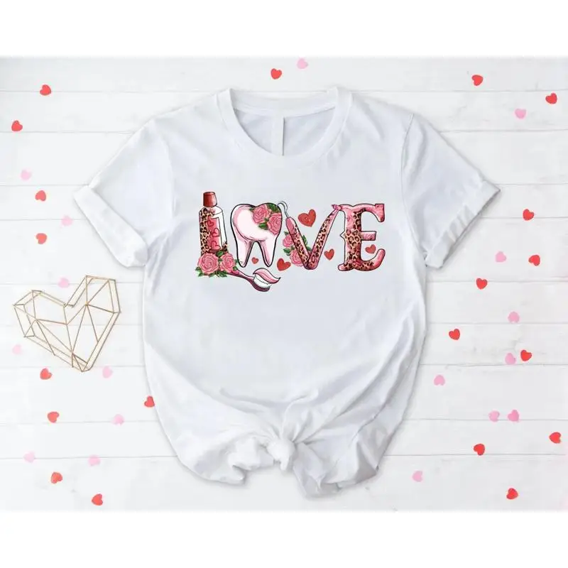 

Футболка Valentines Love Dentis Day Dental Graduation HygienisT Squad