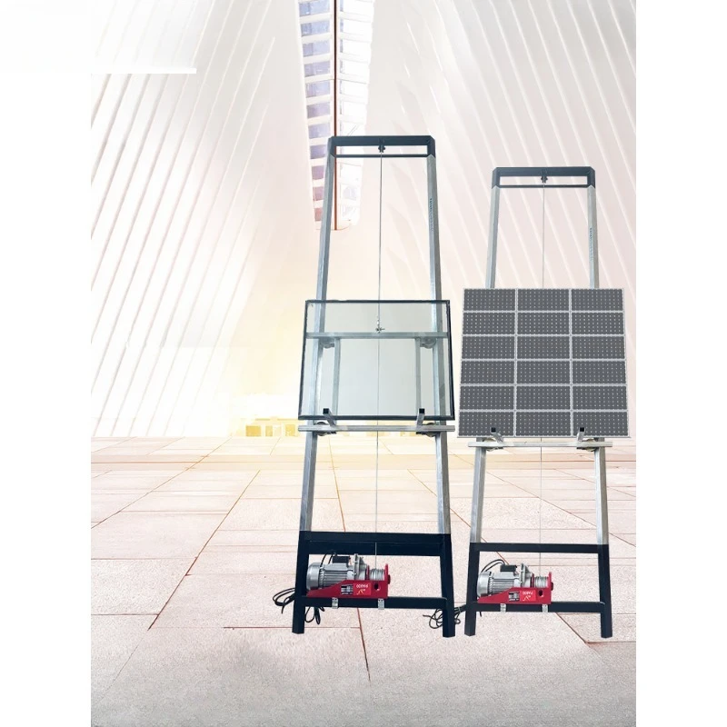 Photovoltaic panel lift Solar panel installation Door and window glass Sun room glass car lift 220v