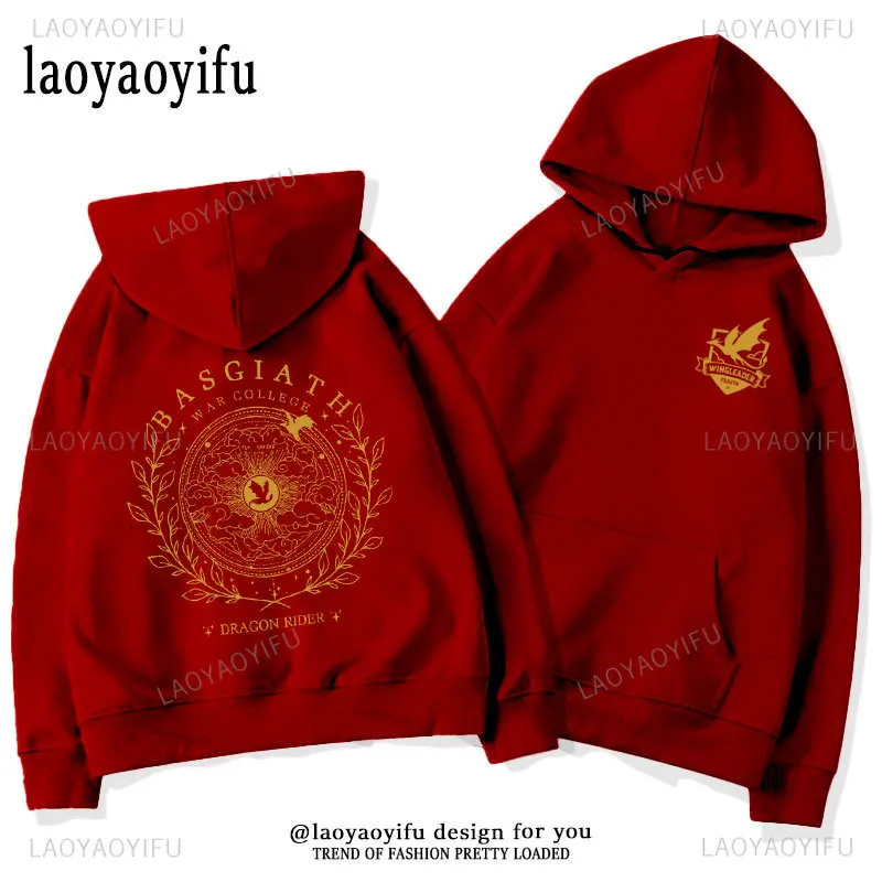 Basgiath War College 2Sided Print Sweatshirt Vierde Vleugel Hoodies Dragon Rider Truien Harajuku Mode vrouwen Bookish Tops