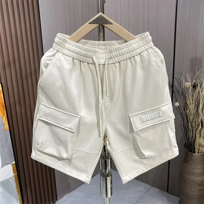 Calça casual de perna reta masculina, folgada, monocromática, popular, moda para verão, jovem, nova