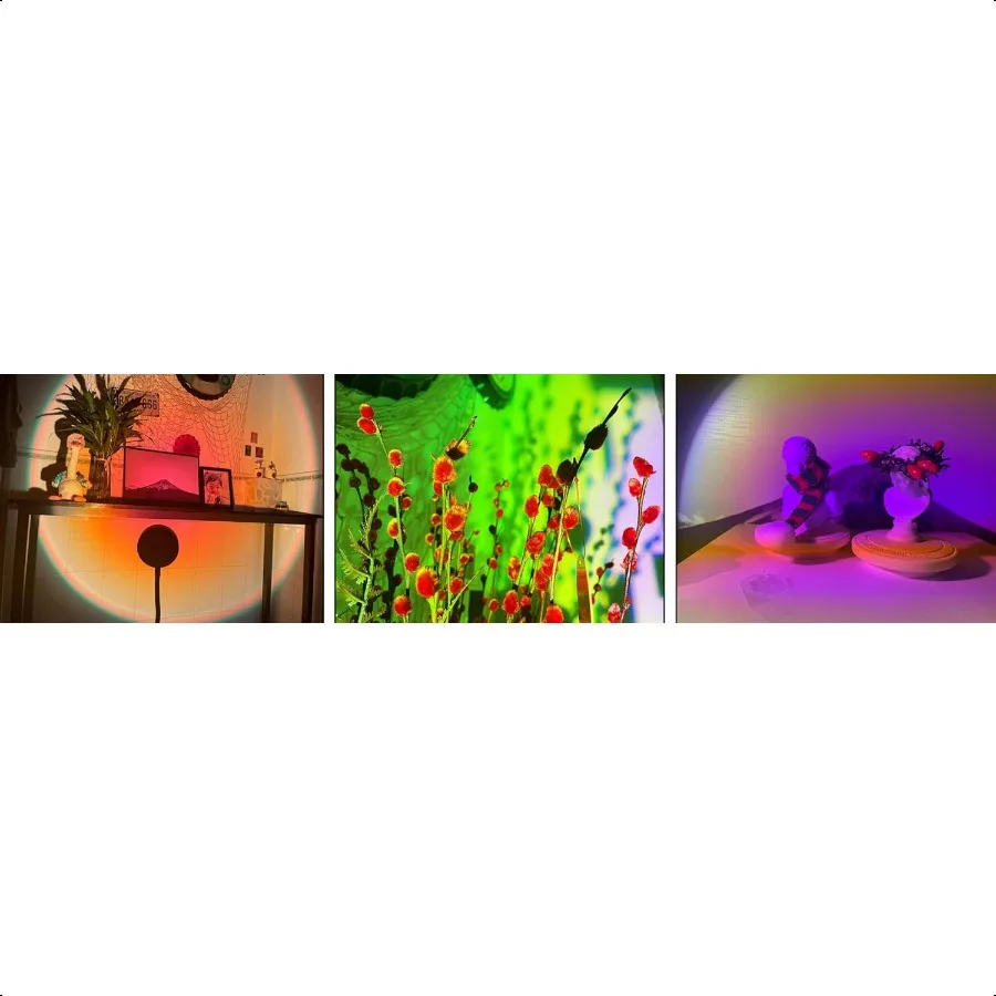 Lampada da tramonto Proiettore Luci a LED per camera da letto Luce notturna Luci RGB Luce solare Lampada da alba 10w Rotazione a 360 gradi Illuminazione d'atmosfera Ho