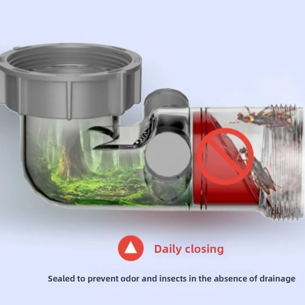 

Пластиковый комплект дренажных трубок для умывальника, защита от запаха, антиблокировочный сливной обратный клапан для раковины, быстрое соединение, изогнутая трубка