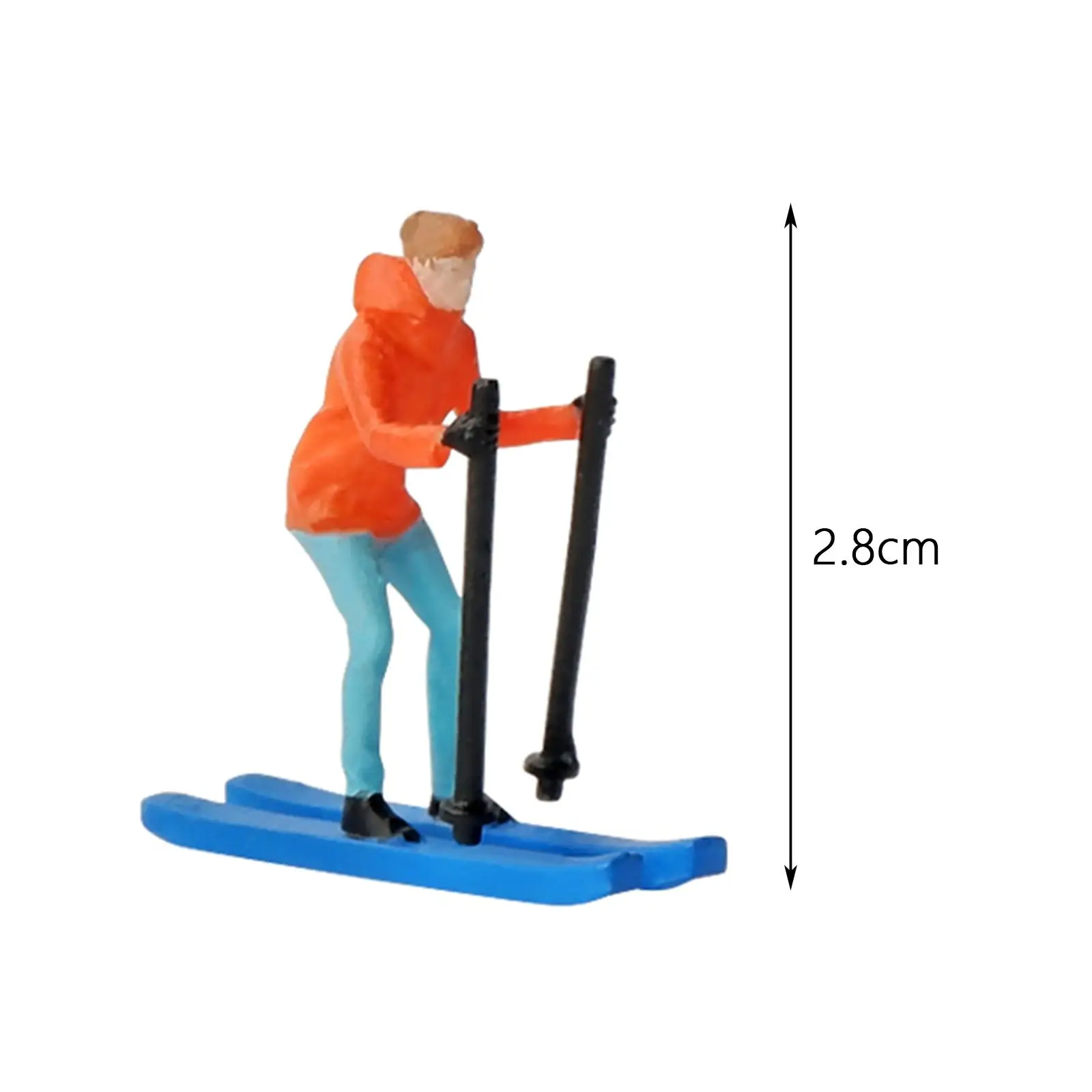 Figurines Miniatures de Ski, Modèle de Mini Personnes pour Décor de Mise en Scène de Bricolage